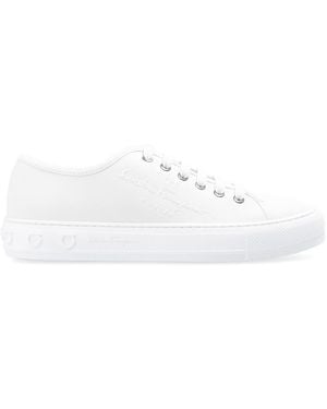 Ferragamo Salvatore Ladies Mediterr Low Cut Trainers, Brand Size 7.5 - White