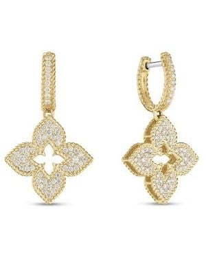 Roberto Coin Venetian Princess Collection 18K Diamond Earrings - Metallic