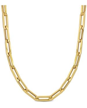 Amour 6.5Mm Oval Link Chain Necklace - Metallic