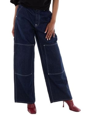 Stella McCartney Straight-Leg Denim Cargo Jeans - Blue