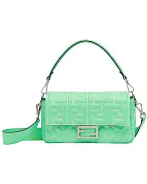 Fendi Ff Motif Shoulder Bag - Green