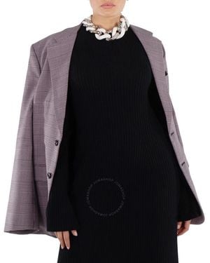 Vetements Check 3.0 Tailored Blazer Jacket - Purple