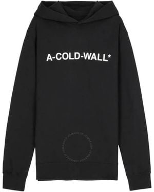 A_COLD_WALL* Essential Logo Cotton Hoodie - Black
