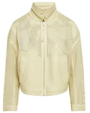 Ferragamo Leather-Long Jachet - Yellow