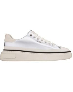 Bally Maily Mirror-Effect Low-Top Sneakers, Brand Size 39 Us - White