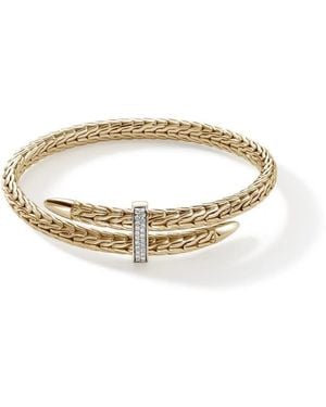 John Hardy Spear Flex Cuff, Diamonds, 5.5Mm Size Medium- Cggx9011072Di - Metallic