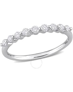Created Forever 1/3 Ct Tgw Lab Created Diamond Semi-Eternity Ring - Metallic