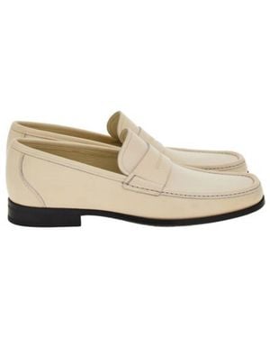 Ferragamo Dupont Signature Calfskin Moccasin - Natural