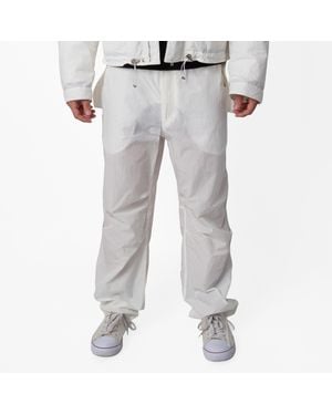 Ferragamo Drawstring Cargo Trousers, Brand Size 50 Waist - White