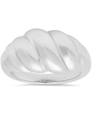 Kylie Harper Sterling Domed Wave Statement Ring - White