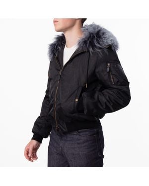 Burberry Paisley Nylon Bomber Jacket, Brand Size 52 Us - Gray