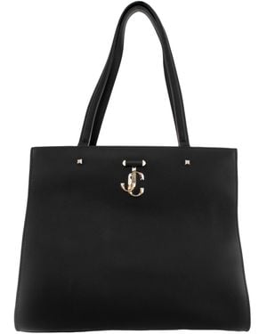 Jimmy Choo Avenue Leather Tote Bag - Black