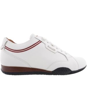 Bally Fridia Leather Low-Top Trainers, Brand Size 36 Us - White