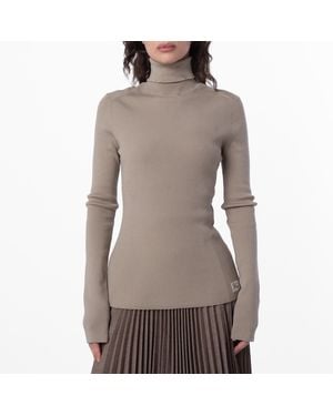 Burberry Ekd Wool Blend Rollneck Sweater - Gray