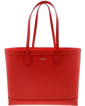 Burberry Md London Nova Check Tote Bag Medium - Red