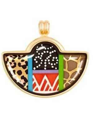 FreyWille Spirit Of Africa Safari Pendant Small Half-Moon 24Kt-Plated Fire Enamel Saf 493S/321 - White