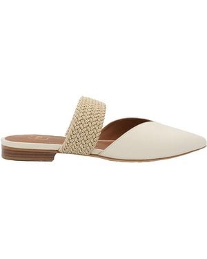 Malone Souliers Ladies Cream Maisie Flat, Brand Size 38 Us - White