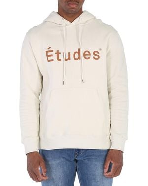 Etudes Studio Chalk Logo-Print Organic-Cotton Hoodie - White