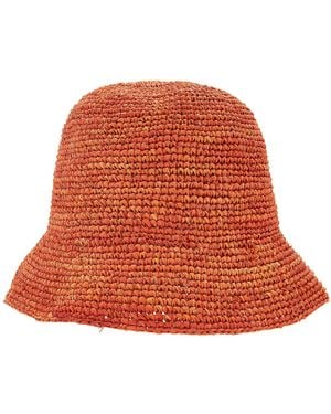 IBELIV Andao Tea Raffia Cloche Hat - Brown