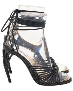 Ferragamo Atena Leather Strappy Sandals - Black