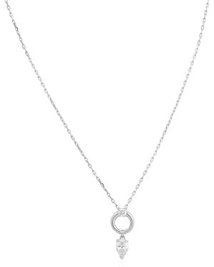 Swarovski Mesmera Pear Cut Pendant Necklace - Metallic