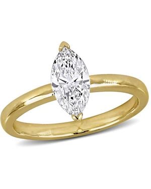 Created Forever 1Ct Tw Marquise Lab Grown Diamond Solitaire Engagement Ring - Metallic