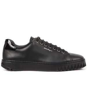 Ferragamo Ferragamo Low-Top Leather Trainers - Black