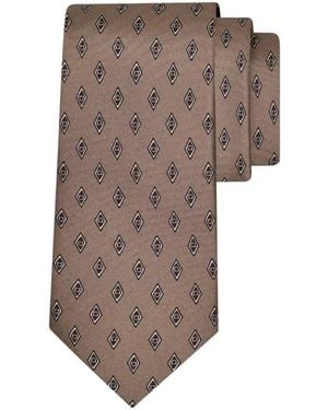 Ferragamo Micro Gancini Print Jacquard Silk Tie - Brown