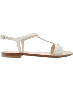 Ferragamo Tremiti Chain-Embellished Leather Sandals - Multicolour