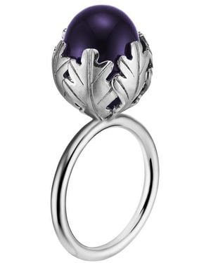 Baccarat 'Murmure' Crystal Ring Size 7 2610290 - Blue