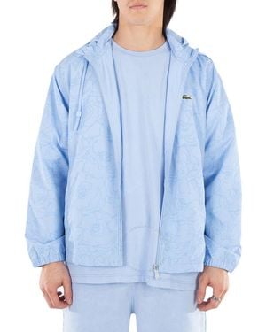 Lacoste Flower Print Windbreaker - Blue