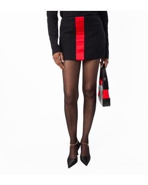 Ferragamo Colorblock Low Rise Mini Skirt, Brand Size 44 Us - Red