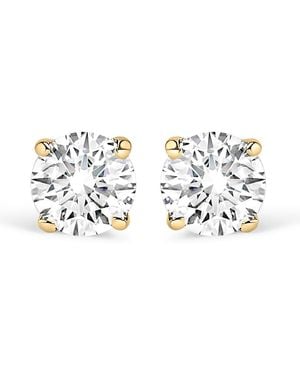 Haus of Brilliance 14K 1.0 Cttw Lab Grown Diamond Solitaire Stud Earrings (G-H Colour, Vvs2-Vs1 Clarity) - Metallic