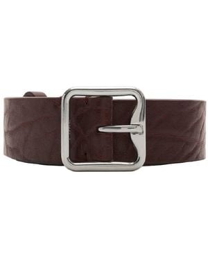 Burberry B-Buckle Leather Belt - Brown