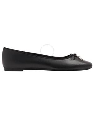 Michael Kors Nori Leather Ballet Flats, Brand Us - Black