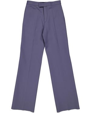 Ferragamo Flat Front Tailored Pants, Brand Size 46 (Waist - Blue