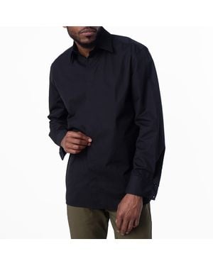 Saint Laurent Cassandre Poplin Shirt, Brand Size 38 (Neck - Blue