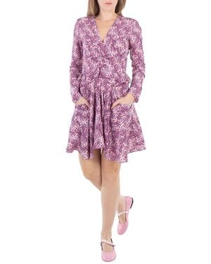 Isabel Marant Ladies Usmara Printed Silk Dress - Purple