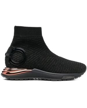 Ferragamo Ladies Trainers, Us - Black