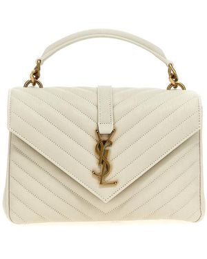 Saint Laurent College Crossbody Bag - Natural