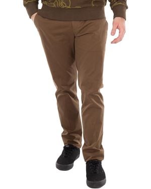 ZEGNA Ermenegildo Stretch Cotton Trousers - Brown
