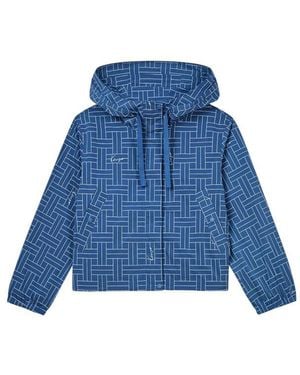 KENZO Weave Short Windbreaker - Blue