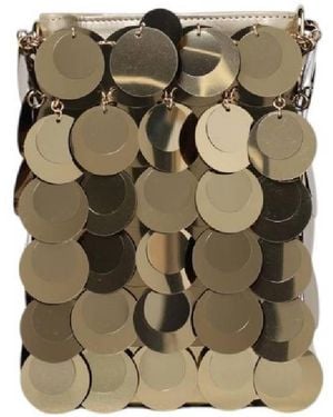 Rabanne Adjustable Metal Shoulder Strap Bag - Green