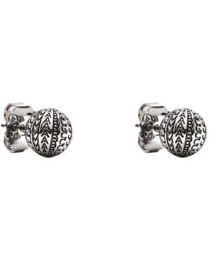 Marc Jacobs Light Antique The Monogram Stud Earrings - White