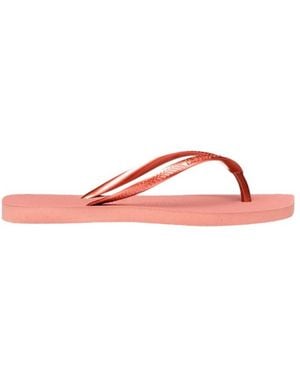 Havaianas Slim Square-Shape Rubber Flip Flops, Brand Size 39/40 Us - Pink