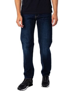 ARMANI EXCHANGE 5 Pocket Pocket Denim Jeans, Waist Size 33R - Blue
