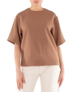 Anine Bing Ladies Maddie Crepe Blouse - Brown
