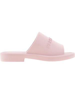 Ferragamo Ferragamo Giuneva Logo Debossed Rubber Sandals, Size 7 - Pink