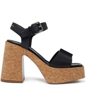 Stella McCartney Skyla Cork-Platform Sandals, Brand Size 38 Us - Blue