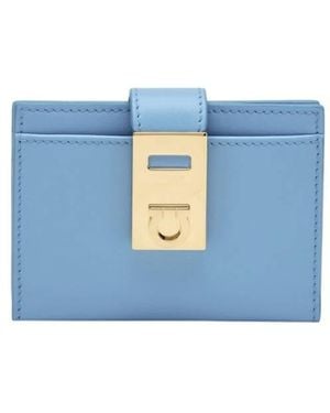 Ferragamo Hug Compact Card Holder - Blue